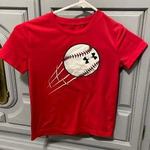 Under Armour kids size SM baseball tee shirt